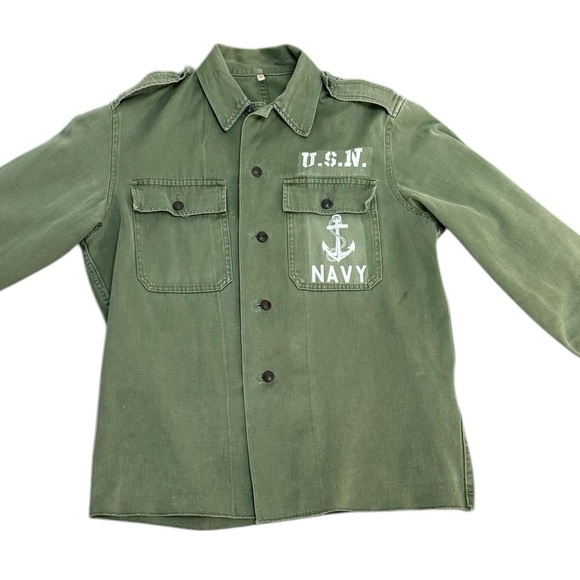 Vintage US Navy Shirt Size 48 (M) - Picture 1 of 7